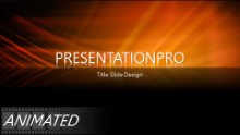 Orange Beams Reflection Widescreen PPT PowerPoint Animated Template Background