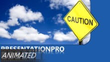 Caution In Clouds Widescreen PPT PowerPoint Animated Template Background