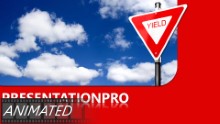 Yield In Clouds Widescreen PPT PowerPoint Animated Template Background