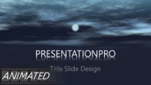 Night Clouds Widescreen PPT PowerPoint Animated Template Background