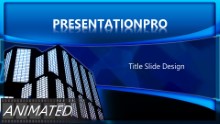 Building Blue Widescreen PPT PowerPoint Animated Template Background
