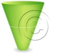 Download cone down 2green PowerPoint Graphic and other software plugins for Microsoft PowerPoint