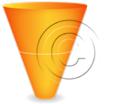 Download cone down 2orange PowerPoint Graphic and other software plugins for Microsoft PowerPoint