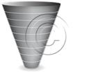 Download cone down 9gray PowerPoint Graphic and other software plugins for Microsoft PowerPoint