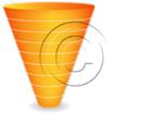 Download cone down 9orange PowerPoint Graphic and other software plugins for Microsoft PowerPoint