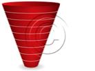 Download cone down 9red PowerPoint Graphic and other software plugins for Microsoft PowerPoint