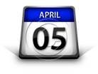 Calendar April 05 PPT PowerPoint Image Picture
