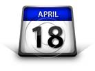Calendar April 18 PPT PowerPoint Image Picture