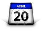 Calendar April 20 PPT PowerPoint Image Picture