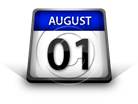 Calendar August01 PPT PowerPoint Image Picture