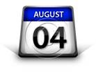 Calendar August04 PPT PowerPoint Image Picture