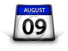 Calendar August09 PPT PowerPoint Image Picture