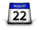 Calendar August22 PPT PowerPoint Image Picture