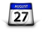 Calendar August27 PPT PowerPoint Image Picture