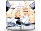 All Thumbs Up Square Color Pencil PPT PowerPoint Image Picture