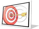 Bullseye Target F Color Pencil PPT PowerPoint Image Picture