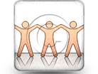 Celebrating Teamwork Squarerown Square Color Pencil PPT PowerPoint Image Picture