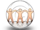 Celebrating Teamwork Brown Circle Color Pencil PPT PowerPoint Image Picture