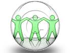 Celebrating Teamwork Green Circle Color Pencil PPT PowerPoint Image Picture
