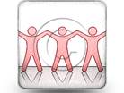 Celebrating Teamwork Red Square Color Pencil PPT PowerPoint Image Picture