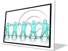 Celebrating Teamwork Teal F Color Pencil PPT PowerPoint Image Picture
