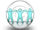 Celebrating Teamwork Teal Circle Color Pencil PPT PowerPoint Image Picture