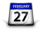 Calendar February 27 PPT PowerPoint Image Picture