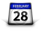 Calendar February 28 PPT PowerPoint Image Picture