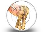 Giving Keys Circle Color Pencil PPT PowerPoint Image Picture