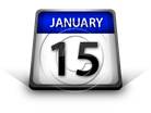 Calendar January 15 PPT PowerPoint Image Picture