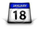 Calendar January 18 PPT PowerPoint Image Picture