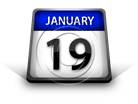 Calendar January 19 PPT PowerPoint Image Picture