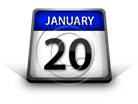 Calendar January 20 PPT PowerPoint Image Picture
