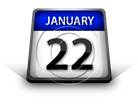 Calendar January 22 PPT PowerPoint Image Picture