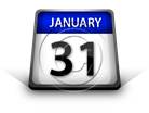 Calendar January 31 PPT PowerPoint Image Picture