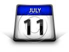 Calendar July 11 PPT PowerPoint Image Picture