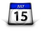 Calendar July 15 PPT PowerPoint Image Picture