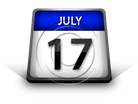 Calendar July 17 PPT PowerPoint Image Picture