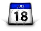 Calendar July 18 PPT PowerPoint Image Picture