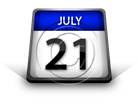 Calendar July 21 PPT PowerPoint Image Picture