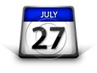 Calendar July 27 PPT PowerPoint Image Picture
