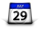 Calendar July 29 PPT PowerPoint Image Picture