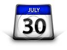 Calendar July 30 PPT PowerPoint Image Picture