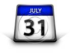 Calendar July 31 PPT PowerPoint Image Picture