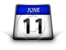 Calendar June 11 PPT PowerPoint Image Picture