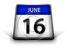Calendar June 16 PPT PowerPoint Image Picture