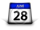 Calendar June 28 PPT PowerPoint Image Picture