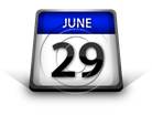 Calendar June 29 PPT PowerPoint Image Picture