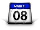 Calendar March 08 PPT PowerPoint Image Picture