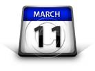 Calendar March 11 PPT PowerPoint Image Picture